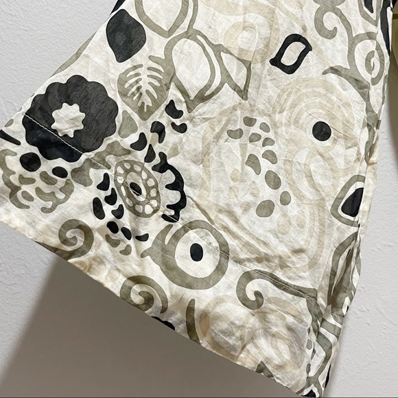 CHARLIE JOE Women’s Beige Abstract Floral Print Shift Dress Bell Sleeves Size M - Picture 6 of 7